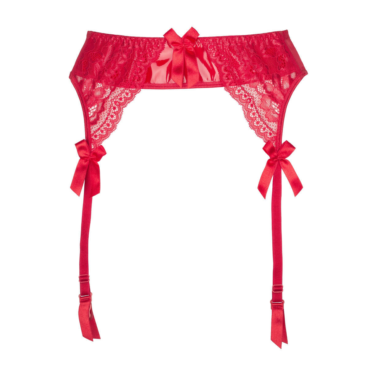 V-8722PS Plus Size garter belt red - Vanity Island Hot