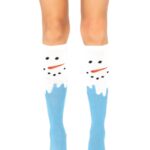 Snow man knee high socks 5612 - multicolor - o-s